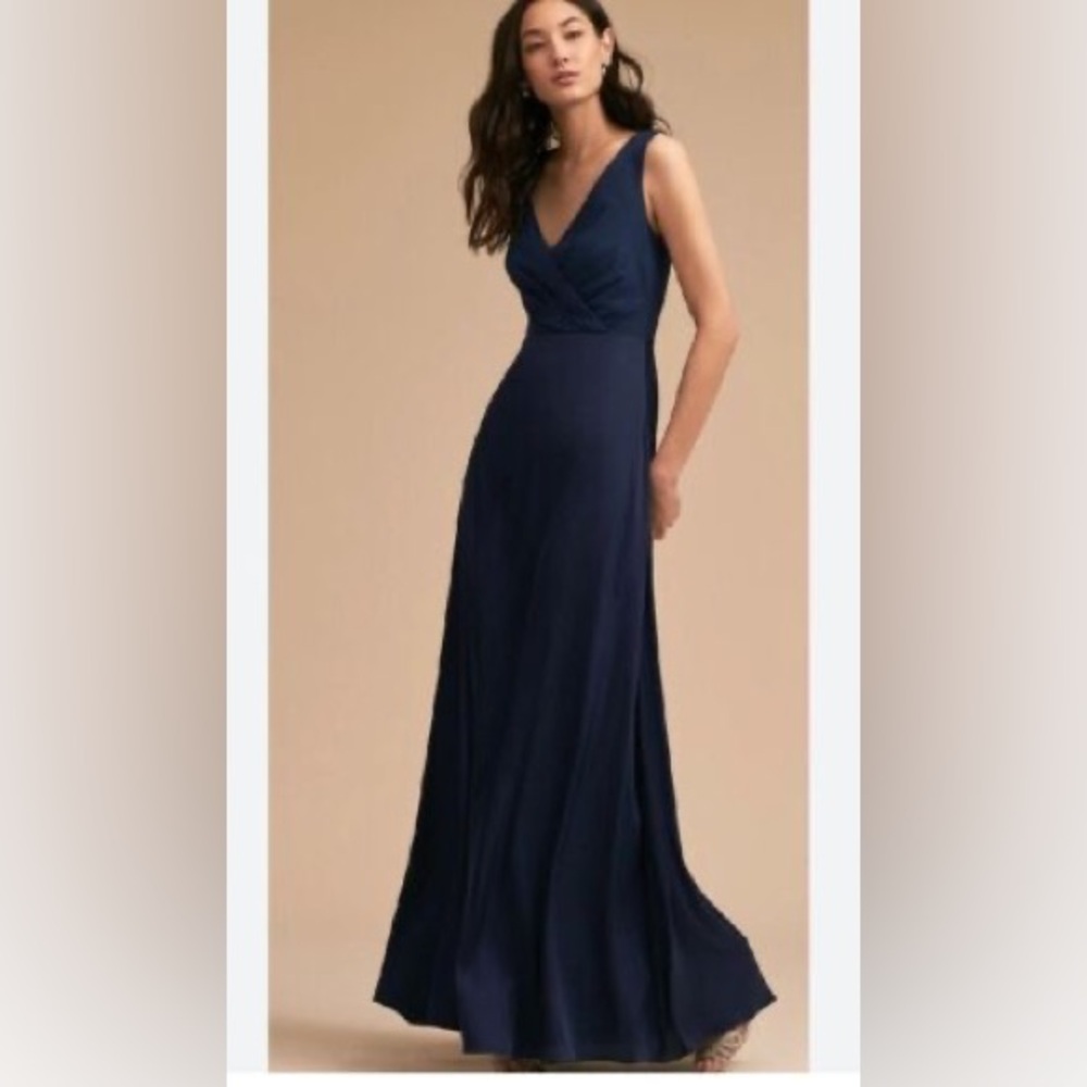 BHLDN Navy Capulet NWOT Maxi Chiffon Dress